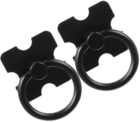 CANIGHT 2pcs Black Ring Handles Metal Drawer Knobs for Cabinet Wardrobe Dresser Elegant Furniture Pulls for Home Decor
