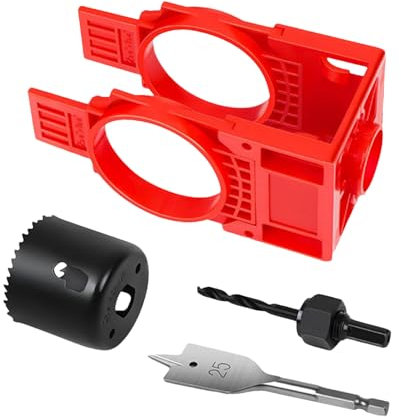 Juego De Coronas Para Perforación - Kit De Sierra De Corona Preciso Para Agujeros En Puertas | Plantillas Para Herramientas Eléctricas - Accesorios Para Puertas, Ventanas, Armarios E Instalación De Co