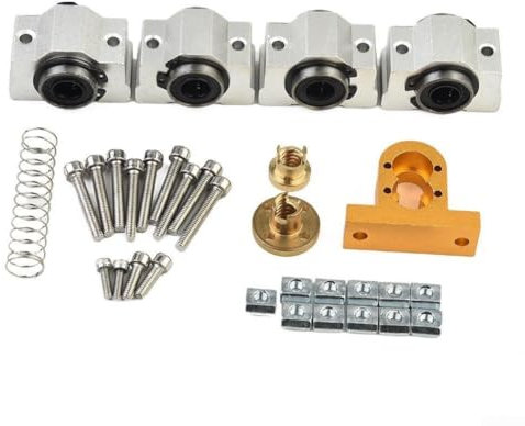 Zeroupshop For CNC 3018 Pro X-Axis Upgrade Kit Metal Linear Motion Guide Rail Sliding Block Set For CNC Router 3018 Pro Engraving Machine