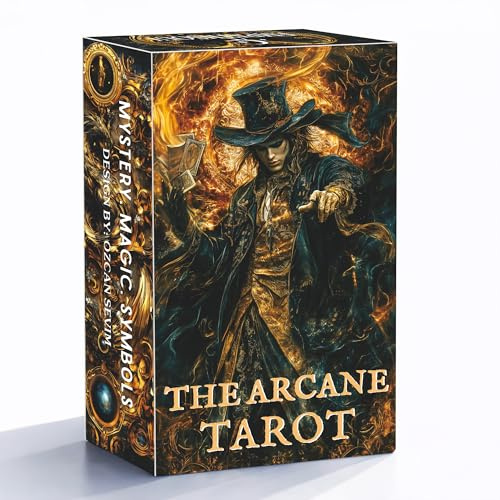 GZXINKE Dark Gothic Tarot Deck Unique, Tarot Cards for Beginners, Tarot Cards with Guide Book, Dark Fantasy Style Tarot Deck, Reading Witchcraft Divination Tool