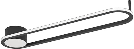 Eglo LED Oval Ceiling Light Collecorvino, Living Room lamp | black metal lighting, warm to cool white, 50 cm
