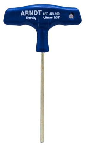 ARNDT Germany 4mm T-Handle Allen Key Hex Key | Chrome Vanadium Steel | Metric Hexagonal Key Tool T-Handle Hex Wrench | Shank Length: 100mm
