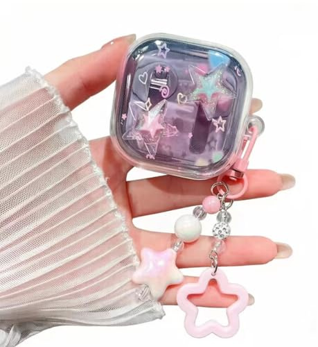 GULVQYF Case for Samsung Galaxy Buds 4 / Buds 4 pro (2026 Release),Clear Flower Butterfly Star Cherry Earphones Full Cover,Earbuds Accessory for Girls (Star)