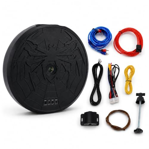 WODHMIEY Rueda de repuesto activa subwoofer 800 W altavoz bajo para coche diseño oculto potente sonido bajo para 15/16/17 pulgadas rueda completa entusiastas del audio del coche amplificador altavoz