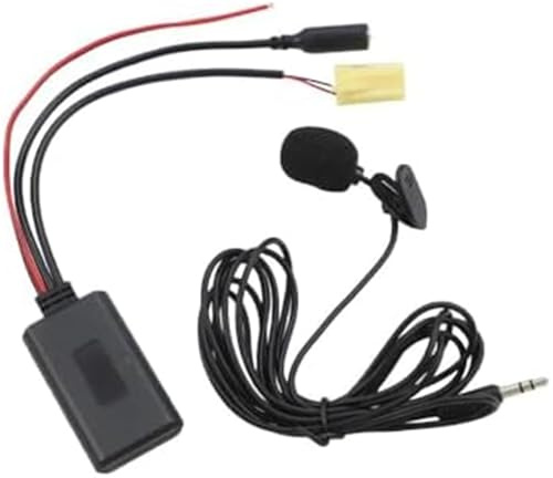 XEDLAMP Cablaggio stereo per auto Wireless, per audio, per cavo adattatore per Aux con microfono, per FIAT 500 Alfa, per Lancia, per Smart 451 5 12V Sostituzione diretta,