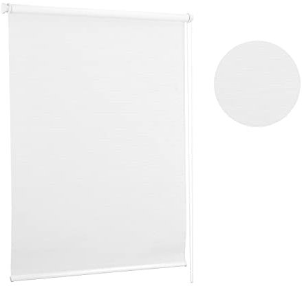 Oriental Bamboo-Like Natural Window Roller Blind, 16 Width Sizes, 4 Designs, 55cm (+4.5cm Fittings), Jasmine White