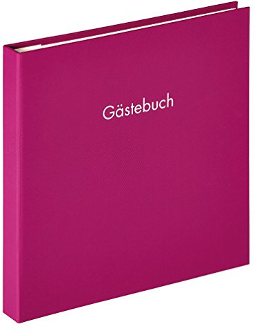 walther design Gästebuch violett 26 x 25 cm mit Prägung und Spiralbindung, Fun GB-206-Y