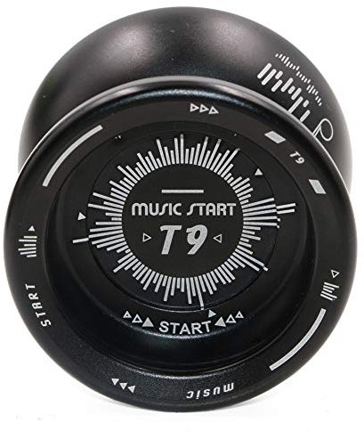 MAGICYOYO Reaktionsfreudiges JoJo für Kinder Anfänger Jo-jo Magic Yoyo T9 Professionelles Jojos Metall Jo Jo Set für Jungen Mädchen, Schwarz