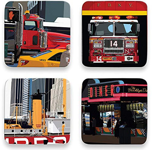 Dessous de verre New York « Fire Department »