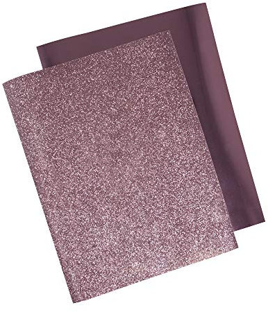 Rayher 53988258 Metallic Bügel-Transferfolie, rosé, 2 Bogen je 21,5 x 28 cm, T-Shirtfolie zum Aufbügeln, Textil-Bügelfolie