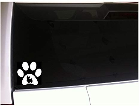 Celycasy G38 Auto-Aufkleber mit Pfotenabdruckmotiv, Yorkshire Terrier, Vinyl, 15,2 cm
