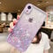 ZTUOK Compatible with iPhone XR Case for Women Girls,Silicone Gel Shockproof Clear Sparkly Bling Stars Phone Case Glitter Cover for iPhone XR -Purple