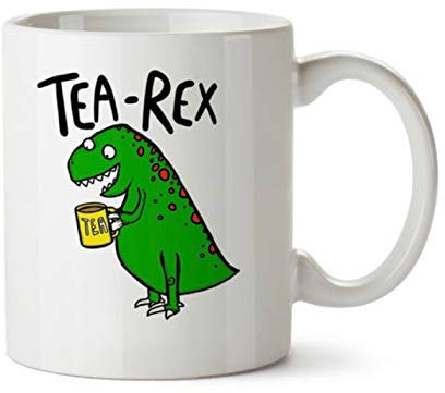 le herisson Tazza Mug Dinosauro Tea Rex Comic Simpatica Idee Divertente Personalizzata