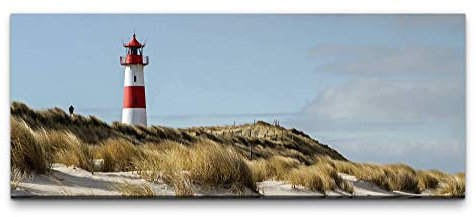 Eau Zone Wandbild Leuchtturm am Meer 100x40cm