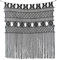 Jakalin Macrame Wall Hanging Black Macrame Curtains Boho Door Curtain Panels Handmade Wall Art Home Macrame Wall Décor, 52''x 57''