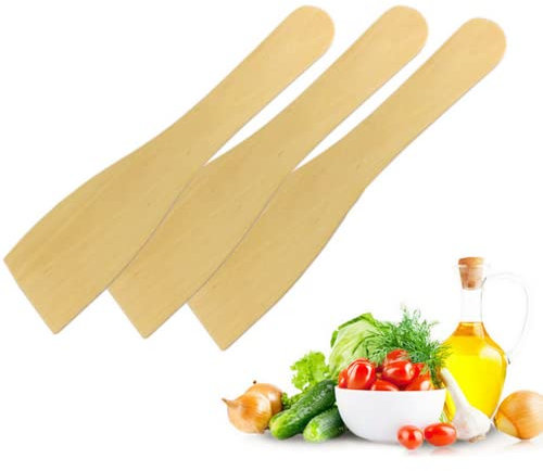 LATRAT Juego de 8 espátulas de madera, utensilios de cocina antiadherentes (21 x 5 cm)