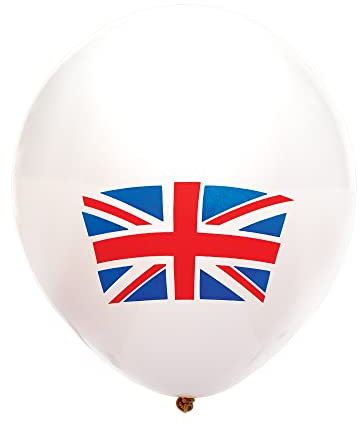 Baker Ross PJ171 Union Jack Partyballons - 10 Stück Könige Krönung Partyzubehör und Dekorationen