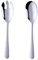BISDARUN Salatbesteck, 2 Stück Salat Servierset aus Edelstahl, Silber Salatlöffel und Salatgabel-30,8cm