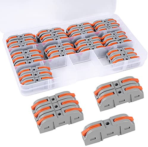 Elektrische Anschlussblöcke klemmen Kabelverbinder set, 30 Stück Verbindungsklemmen Leiterklemme Leiter Klemme SPL-1 mit Betätigungshebel, Elektrische Anschlussblöcke