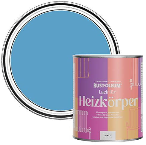 Rust-Oleum Hitzebeständiger Heizkörperlack in mattem Finish -Azurblau 750ml