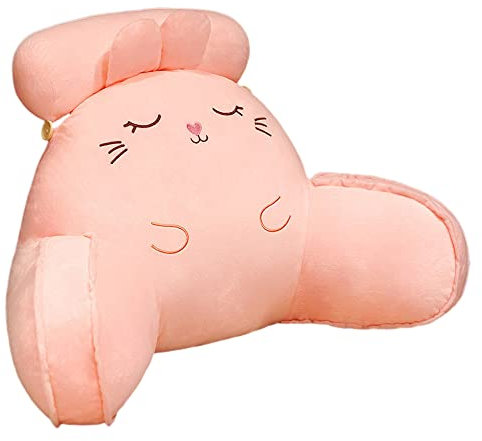 Bowtus Lendenkissen mit Armlehnen, Lesekissen, Bücherkissen mit Abnehmbarer Nackenrolle & waschbarem Bezug Rückenstütze Kopfkissen