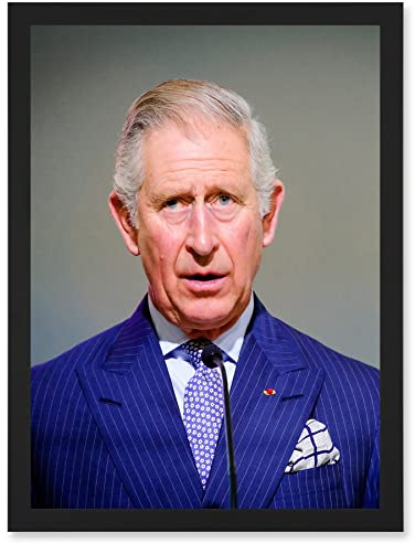 Artery8 King Charles III Third of England Scotland United Kingdom Speech Photo Artwork Framed Wall Art Print A4