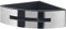 Gedy | Poseidon Portaoggetti Doccia Angolare in Acciaio, Finiture Cromate e Nere, Dimensioni 7,2 x 24 x 12,3 cm e Peso 0,815 kg