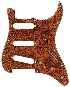 Set mit 11 Löchern Gitarren-Schlagbrett SSS mit Single Coil Pickup Cover Knobs Tip Caps