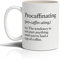 Punkcards - Funny Coffee Mug - ‘Procaffinating (pro-caffin-ating.)’ - Novelty Humorous Mug - Unique Cup - Quirky Mug - Amusing Novelty Gift - Mug for Coffee Lover