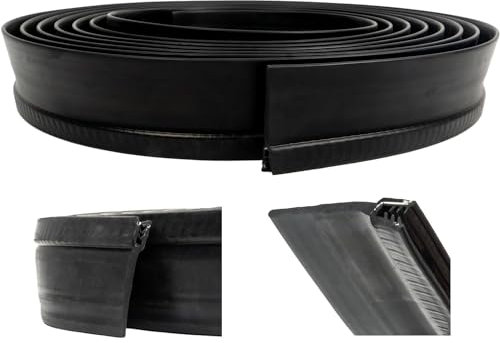 Holida 018-546 Joint à clip avec essuie-glace de 5,1 cm pour porte de camping-car et fenêtre (10,6 m) Clip coulissant en caoutchouc