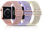 Confezione da 3 cinturini con glitter compatibili con Apple Watch 38 mm, 40 mm, 41 mm, 42 mm, 44 mm, 45 mm, 49 mm, nylon intrecciato elastico, da uomo e da donna, per iWatch Series Ultra 8, 7, SE 6,