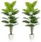 SAJANDAS Set mit 2 künstlichen Monstera Deliciosa-Pflanzen in Töpfen, künstliche tropische Palme mit grünen Blättern, 109 cm, künstlicher Schweizer Käseboden Pflanzen für Zuhause, Büro, Geschäft Dekor