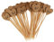 Tiuimk 50pcs Kraft Paper Heart Shaped I DO Cake Picks - Vintage and Rustic Style Cupcake Topper Picks for Weddings and Parties
