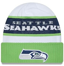 New Era Seattle Seahawks NFL 2023 Sideline Tech Knit OTC White Beanie - One-Size