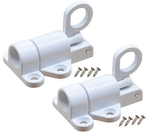 2 pezzi di bloccaggio a molla con 8 viti, blocco automatico in alluminio, chiusura ispessita porta e finestra, chiusura a molla per porte, finestre, armadi