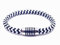Generisch JoJewelry Armband mit emailliertem Edelstahlmagnetverschluss (Black white waves, 19.00)