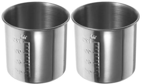 Luxshiny 2 Stück Reis-Messbecher Für Reiskocher Dampfgarer Ersatzbecher 120 Ml Edelstahl-Messbecher Für Reis Und Trockene Zutaten Reisbecher-Ersatz