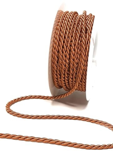 s.dekoda Kordel 15m x 4mm Rostbraun Kupfer Drehkordel Dekoband Kordelband Kordelschnur