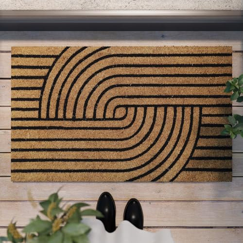 Modern Mania – Stylische Kokos-Fußmatte von WECONhome für den Innen- und Zwischenbereich (60 x 90 cm, Natur)