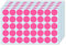 1000 Stück, 25mm - Klebepunkte Rosa, Punkte Aufkleber Sticker, Runde Punktaufkleber Markierungspunkte