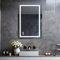 LISA Miroir de Salle de Bain LED 70 x 50 cm Miroir Lumineux Salle de Bain avec éclairage 800 x 600 mm Miroir Mural avec Tactile Blanc Chaud Anti-buée-Prises