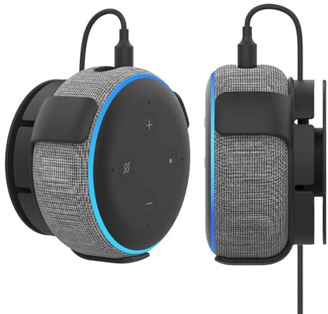 Niktule Dot Halterung, Smart Home Lautsprecher Wandhalterung Holder, Lautsprecher-Wandhalterung Mit Integriertem Kabelmanagement Mit Schrauben Für Küche, Bad, Schlafzimmer