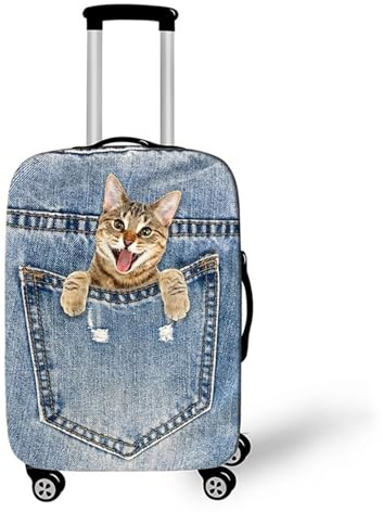 Muiuou Elastisch Kofferschutzhülle Tier Drucken, Gepäck Cover Reise Koffer Hülle Trolley Case Schutzhülle Luggage Cover Waschbare Staubdichte Kofferbezug (XL (30-32 Zoll),Tier 2)