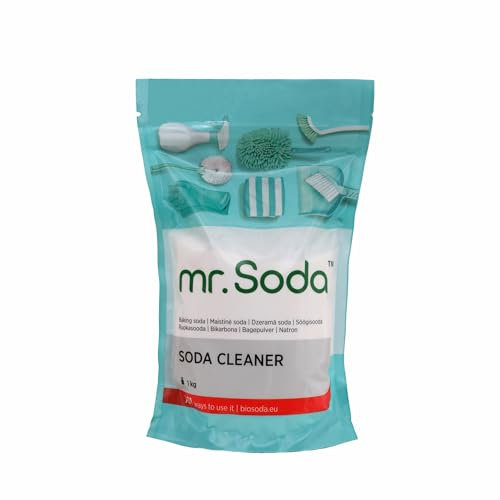 Natron Reinigungsmittel - Natürlicher Allzweckreiniger für Küche & Haushalt - 1kg (4 Stück, gesamt 4kg) - Badezimmer, Toilette, Waschbecken, Mikrowelle, Besteck, Flecken, Kühlschrank, Fett - Mr. Soda