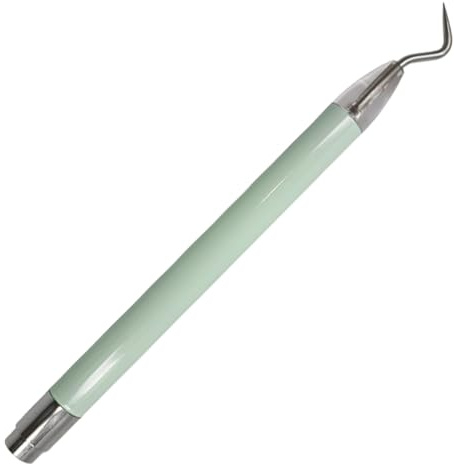 1 Pack LED Weeding Tools, Hook Tool for Vinyl Weeder Tool with Light, Stainless Steel Weeder Tool for Vinyl Removing Tiny Adhesive Paper, Heat Transfer