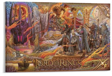 Herr der Ringe Retro-Reiseposter, 5 Stück, Wandkunst, Poster, Rollen, Leinwand, Gemälde, Bild, Wohnzimmer-Dekoration, Zuhause, 20 x 30 cm