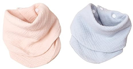FGDTREE 2-teiliges Set Baby Bandana Lätzchen Baumwoll Säuglingslätzchen Für Neugeborene Und Kleinkinder Jungen Lätzchen Zum Zahnen Und Sabbern NewbornShower