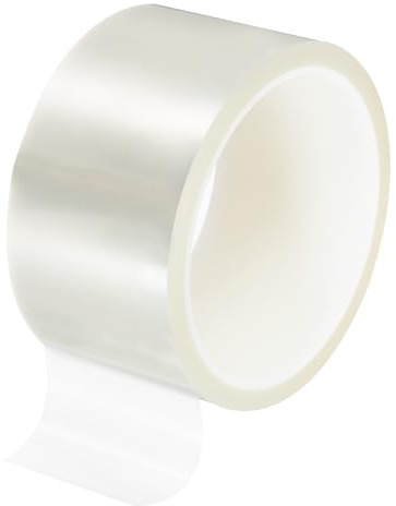 QUARKZMAN 1 Stück Hitzebeständiges Klebeband 50mm x 33m Capton Tape Polyimid Isolierband für 3D Drucker Elektronik Sublimation Elektronik Leiterplatten Löten Pulverbeschichtung, Klar