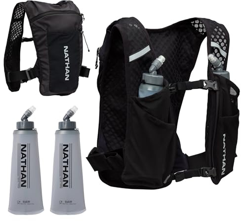 Nathan QuickStart 3.0 Hydration Pack with 2 14oz Soft Flask, for Running Vest, Hiking, Walking, Marathon, Obstacle Course Run, Race