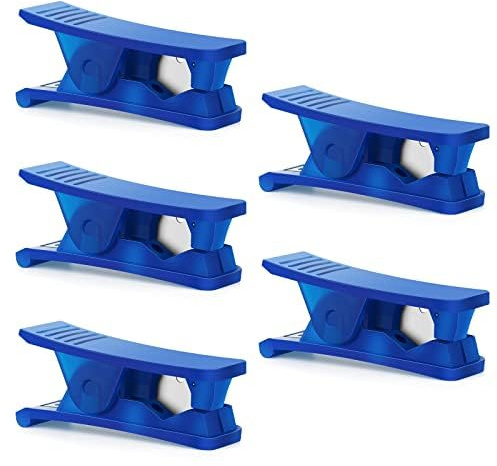 ERGAOBOY 5 Pcs Plastic Blue Pneumatic Tube Cutter, Suitable for Cutting Nylon PVC Pu Tubing Tube Cutting Tool, Cut Up to 19MM OD Tubing